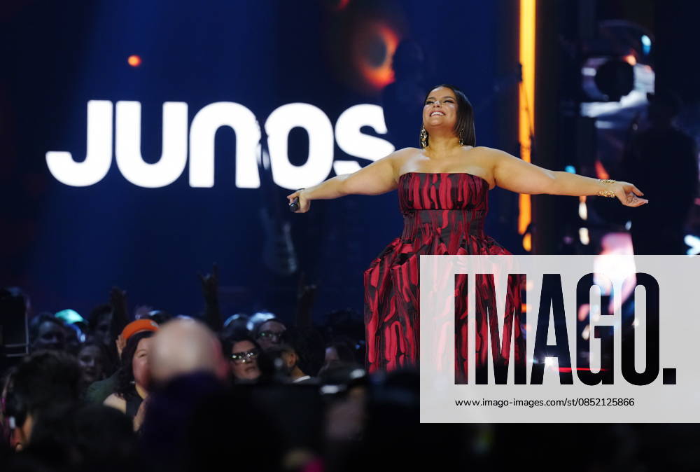 Nelly Furtado speaks after being recognized as the 2026 Canadian Music Hall of Fame inductee at the 2026 Juno Awards in Hamilton, on Sunday, March 29, 2026. Hamilton CANADA - ZUMAc35_ 20260329_zaf_c35_248