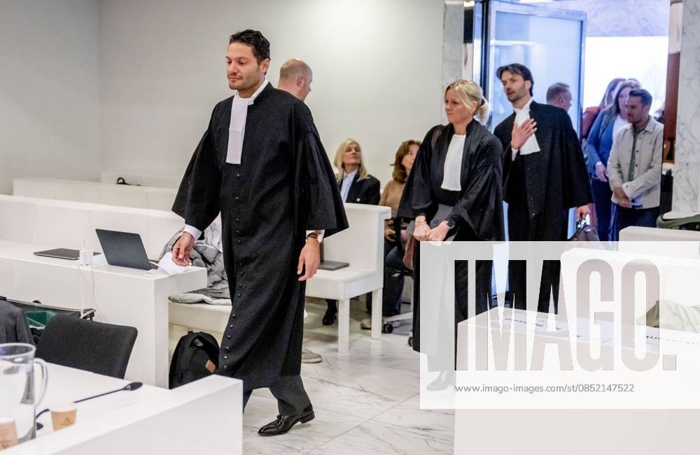AMSTERDAM - Lawyer Bernard Sprenger and Lawyer Sebas Diekstra. The appeal in the sexual assault case against Ali B continues at the Amsterdam Court of Appeal. The artist will have the last word on the third day of the hearing. On appeal, the Public Prosecution Service is demanding a 2.5-year prison sentence against him for two rapes and one sexual assault. ROBIN UTRECHT ANP netherlands out - belgium out
