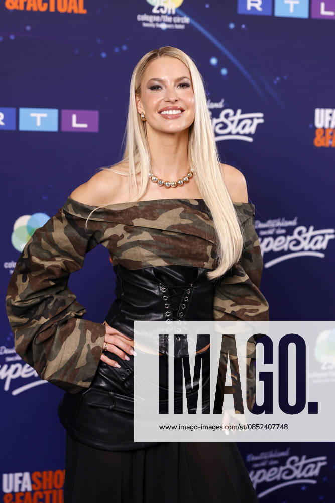 Party hit singer and DSDS judge Isi Glück comes to the exclusive preview of the new season of the casting show DSDS at the 25 hours Hotel Cologne, 01 04 2026 NRW Germany