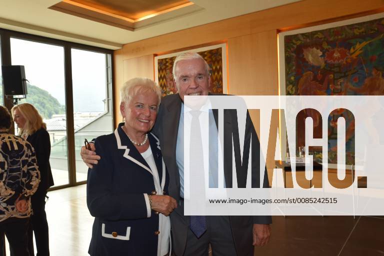 Klaus Michael Kühne Wife Christine Kühne Foundation Press Conference new main sponsor of the Salzburg Festival © Manfred Siebinger