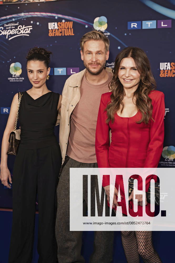 Nadine Menz, Frederic Heidorn and Tabea Heynig at the preview of the 22nd season of the casting show DSDS 2026 at the 25 hours Hotel Cologne, 01 04 2026 Foto:xT.xFuturexImagex dsds_6430