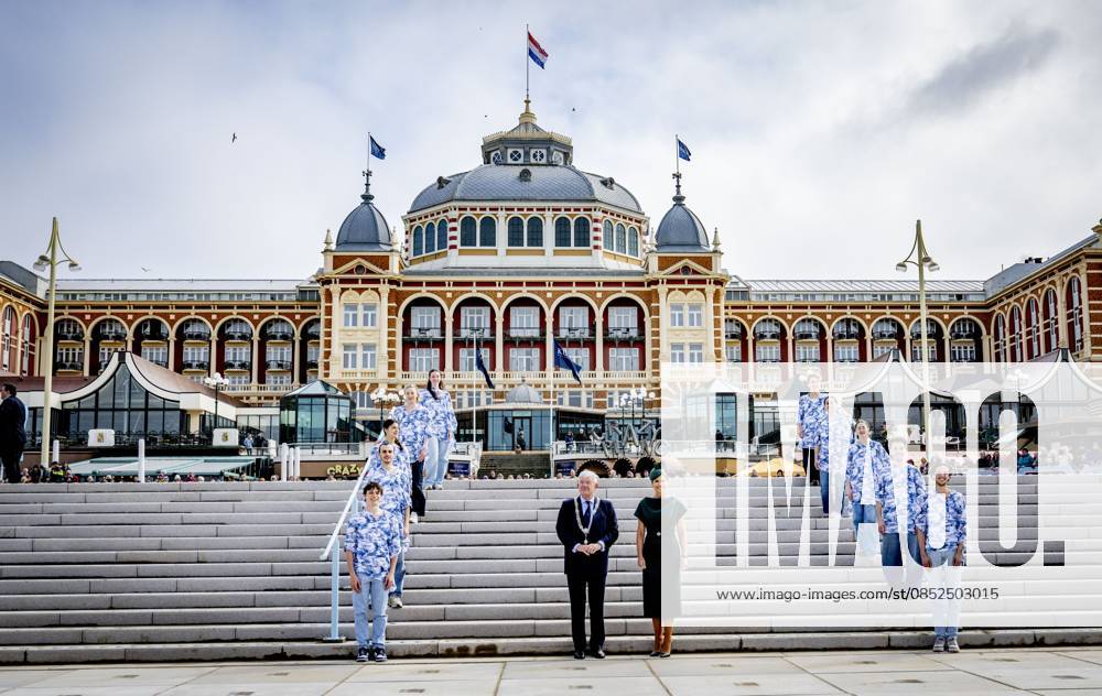 SCHEVENINGEN - Queen Maxima opens the renovated boulevard. The Scheveningen boulevard, for decades one of the best-known and most visited coastal promenades in the Netherlands, has been renewed in recent years to better accommodate the growing number of visitors and to be ready for the future. ROBIN UTRECHT ANP netherlands out - belgium out