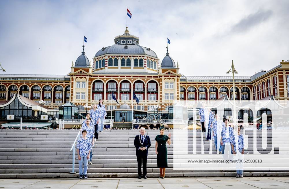 SCHEVENINGEN - Queen Maxima opens the renovated boulevard. The Scheveningen boulevard, for decades one of the best-known and most visited coastal promenades in the Netherlands, has been renewed in recent years to better accommodate the growing number of visitors and to be ready for the future. ROBIN UTRECHT ANP netherlands out - belgium out