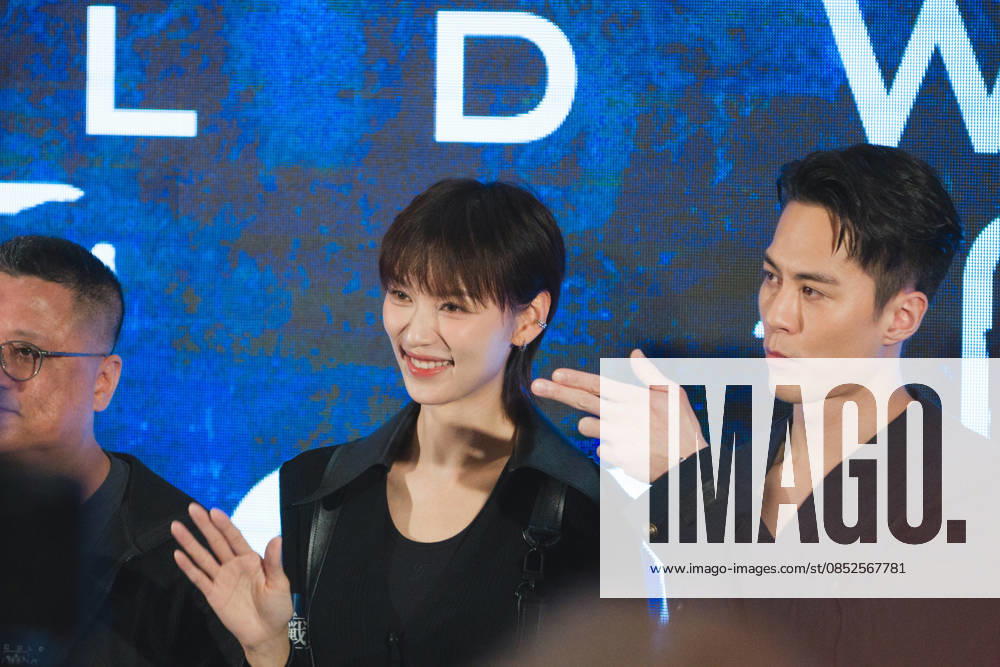 Actor Kevin Chu and actress model Louise Wong Tan-ni attend the promotional event of film Cold War 1994 on April 2, 2026 in Hong Kong, China.
