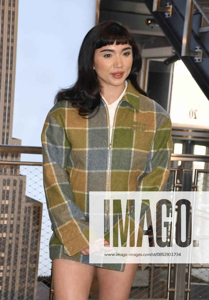 NEW YORK, NY- APRIL 7: Rowan Blanchard pictured as the cast of Hulus The Testaments to Visit the Empire State Building Ahead of April 8 Premiere on April 7, 2026 in New York City.