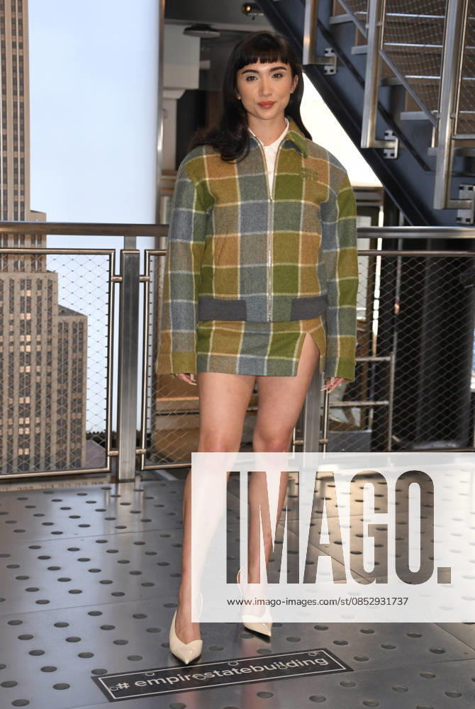 NEW YORK, NY- APRIL 7: Rowan Blanchard pictured as the cast of Hulus The Testaments to Visit the Empire State Building Ahead of April 8 Premiere on April 7, 2026 in New York City.