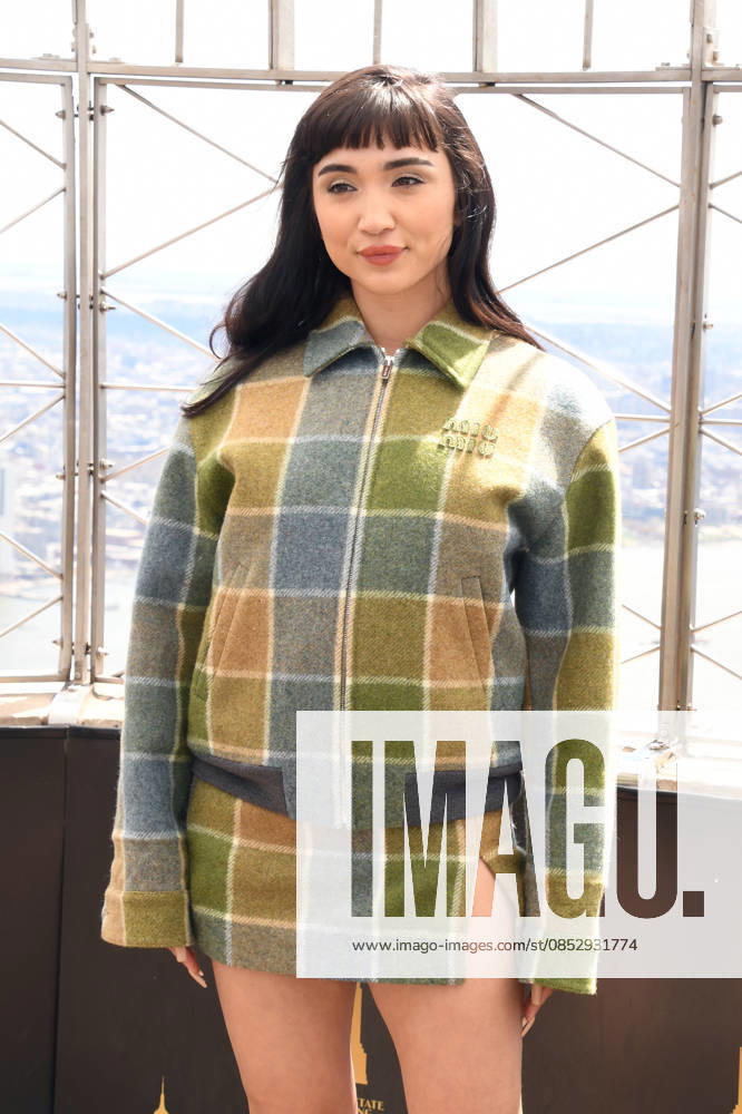 NEW YORK, NY- APRIL 7: Rowan Blanchard pictured as the cast of Hulus The Testaments to Visit the Empire State Building Ahead of April 8 Premiere on April 7, 2026 in New York City.