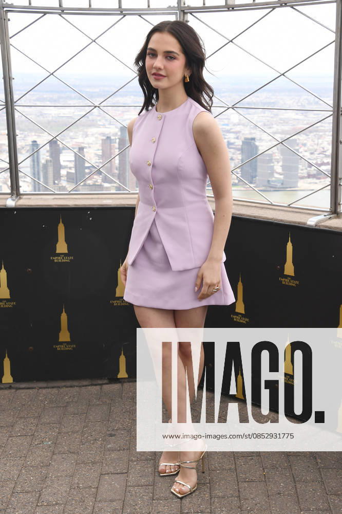 NEW YORK, NY- APRIL 7: Mattea Conforti pictured as the cast of Hulus The Testaments to Visit the Empire State Building Ahead of April 8 Premiere on April 7, 2026 in New York City.