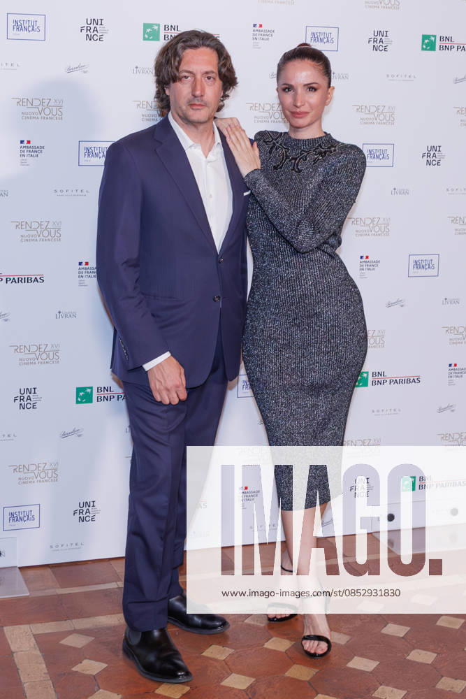 News - Photocall - Rendez-Vous Jerome Macario and Andrea Delogu attend the photocall for the presentation of the 16th edition of French film festival Rendez-Vous on April 07, 2026 in the French Embassy at Palazzo Farnese in Rome, Italy Rome Palazzo Farnese Italy