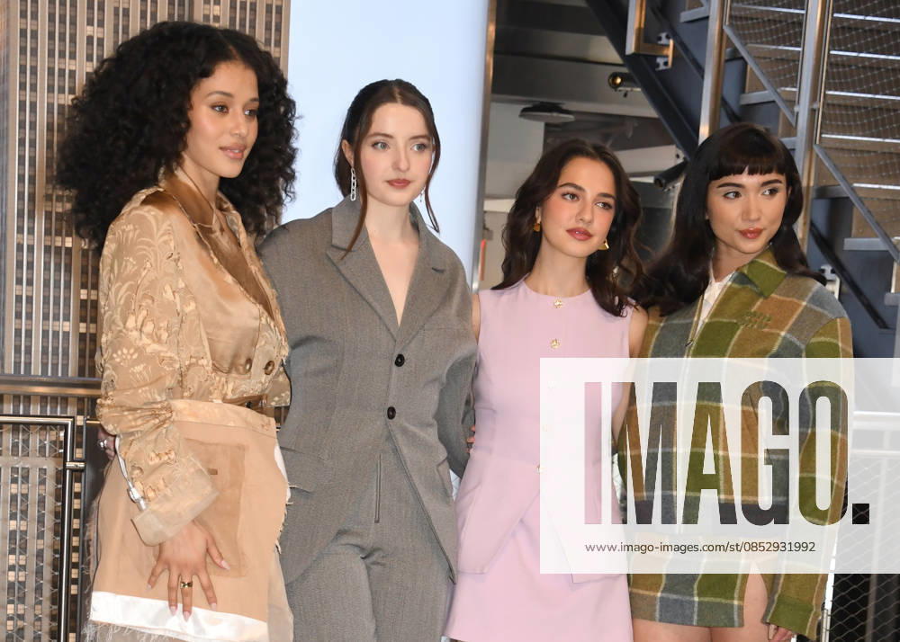 NEW YORK, NY APRIL 7 Chase Infiniti Lucy Halliday, Mattea Conforti and Rowan Blanchard pictured as the cast of Hulus The Testaments to Visit the Empire State Building Ahead of April 8 Premiere on April 7, 2026 in New York City Credit John Fycke AdMedia 454822 2026 04 07 New York New York City