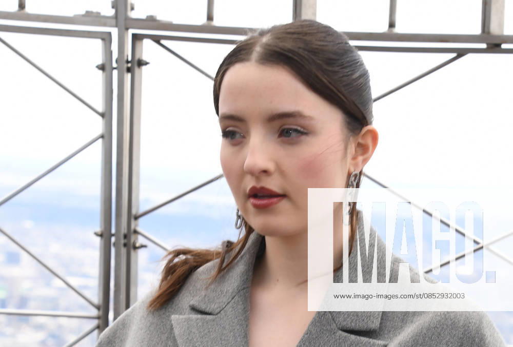 NEW YORK, NY APRIL 7 Lucy Halliday pictured as the cast of Hulus The Testaments to Visit the Empire State Building Ahead of April 8 Premiere on April 7, 2026 in New York City Credit John Fycke AdMedia 454822 2026 04 07 New York New York City