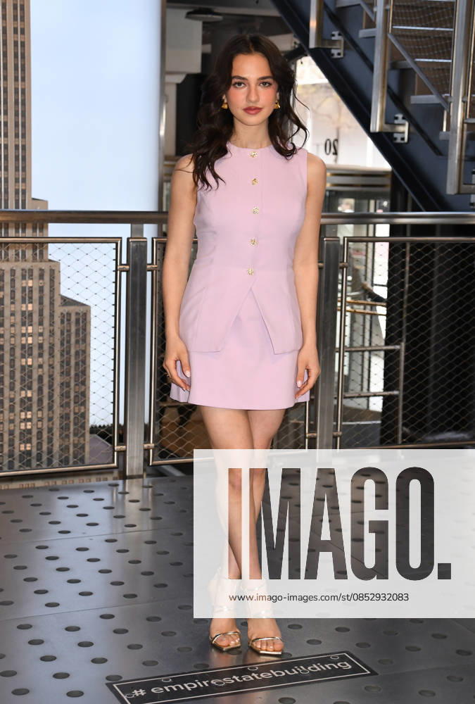 Cast of Hulus The Testaments visit the Empire State Building NEW YORK, NY- APRIL 7: Mattea Conforti pictured as the cast of Hulus The Testaments to Visit the Empire State Building Ahead of April 8 Premiere on April 7, 2026 in New York City. Credit: John Fycke AdMedia New York City New York USA