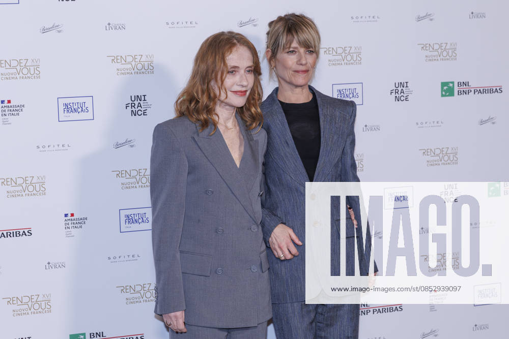 Rendez-Vous photocall in Rome, Italy - 07 Apr 2026 Isabelle Huppert and Marina Fois attend the photocall for the presentation of the 16th edition of French film festival Rendez-Vous . Rome Italy