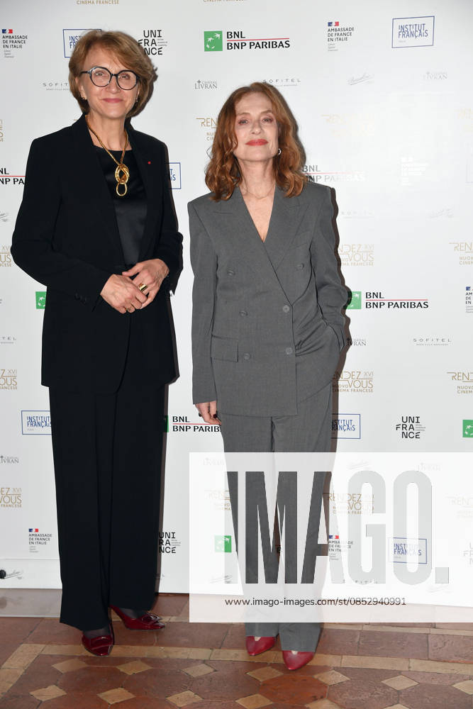 Rome, Palazzo Farnese Opening Night of Rendez-Vous, In the photo: Anne Marie Descotes Isabelle Huppert