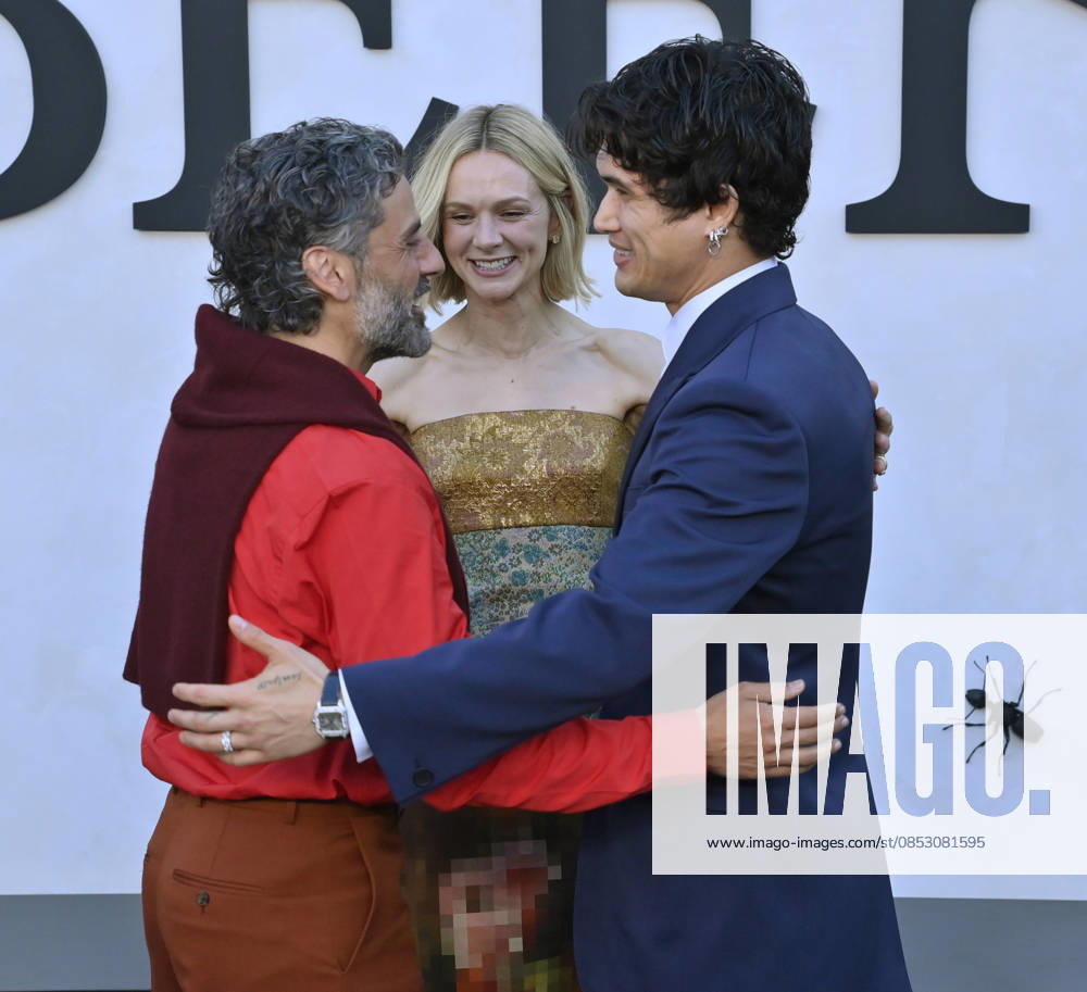 Cast members Oscar Isaac, Carey Mulligan and Charles Melton (L-R) attend Netflix s dark comedy TV series Beef at the Egyptian Theatre in the Hollywood section of Los Angeles on Wednesday, April 8, 2026. Storyline: Road rage ensues after a parking-lot incident, resulting in a bitter feud between the two antagonists. The vendetta between them and the lengths they ll go to in order to wreak revenge on each other spirals out of control, jeopardizing everything and everyone in their lives. LAP2026040814 JIMxRUYMEN