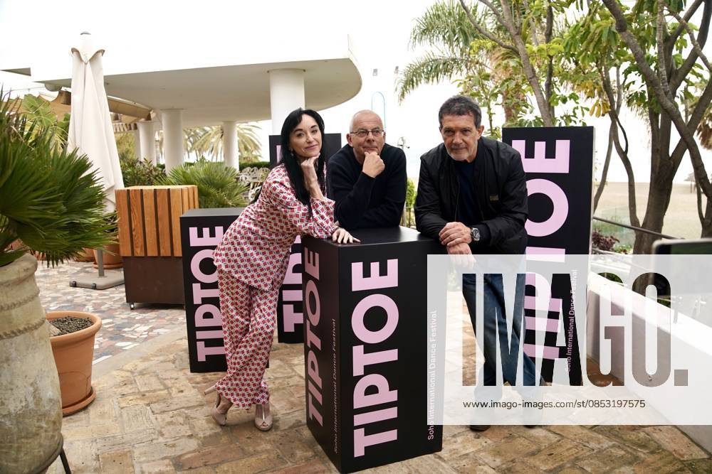 Inauguration Soho International Dance Festival TIP TOE The president of the Soho CaixaBank Theater Antonio Banderas d the dancer and director of Soho International Dance Festival TIP TOE, Lucía Lacarra i and the director of the French company Malandain Ballet Biarritz, Thierry Malandain c pose for the camera at the inauguration of the Soho International Dance Festival TIP TOE A 10 April 2026, in Malaga Andalusia, Spain Four leading international dance companies will participate in the first edition of the Soho International Dance Festival TIP TOE, which will take place at the Soho CaixaBank Theater For ten days in April, Malaga will be filled with dance, movement and artistic expression 10 APRIL 2026 Á Malaga Andalucia Malaga Andalucia Esp