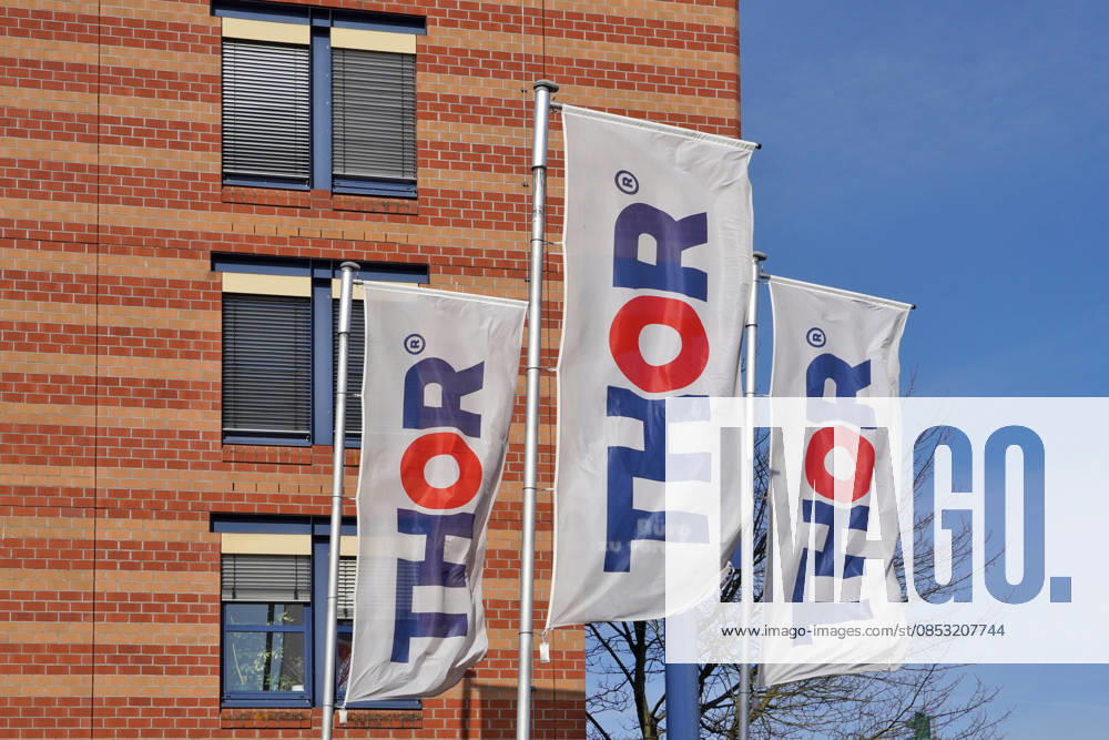 THOR, Thor Industrial assembly GmbH Co KG, House , Building and Supply technology Including Professionals for Building projects in Germany, Company building in Erfurt with Advertising flags, Thuringia 1131609002