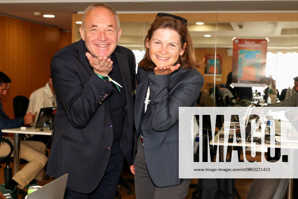 Richard Micoud and Isabelle Andrieux during the sixth day of the Rolex Monte Carlo Masters at the Monte Carlo Country Club in Monaco, on April 10, 2026 Claudia Albuquerque Bestimage Celebs during the sixth day of the Rolex Monte Carlo Masters at the Monte Carlo Country Club in Monaco, on April 10, 2026 Monte Carlo Monaco