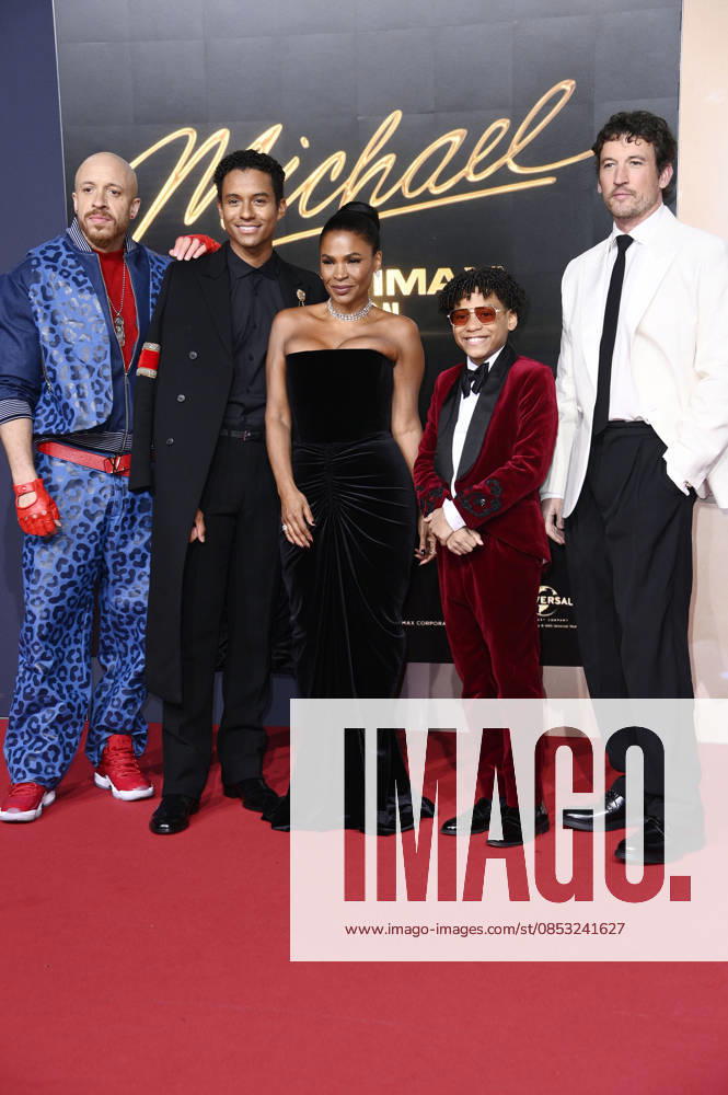 KeiLyn Durrel Jones, Jaafar Jackson, Nia Long, Juliano Krue Valdi and Miles Teller at the premiere of the movie Michael at the Uber Eats Music Hall Berlin, 10 04 2026 Foto:xN.xKubelkax xFuturexImagex michael_6301