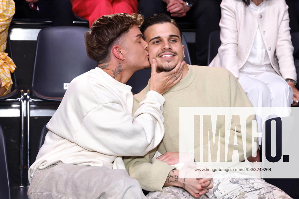 Influencer Twenty4tim Tim Maximilian Kampmann with his new friend Influencer Edin Volarov at the fifth dance show of the 19th season of the RTL dance show Lets Dance at the Coloneum Cologne, 10 04 2026 NRW Germany