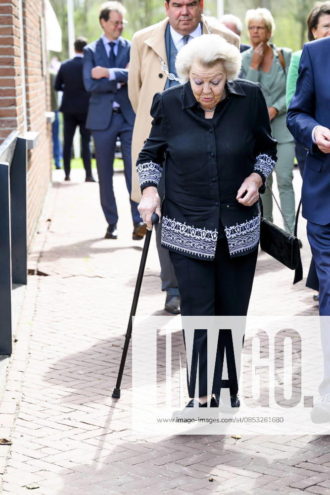 Zuidlaren Princess Beatrix at the opening of De Wachter windmill in Zuidlaren. Â