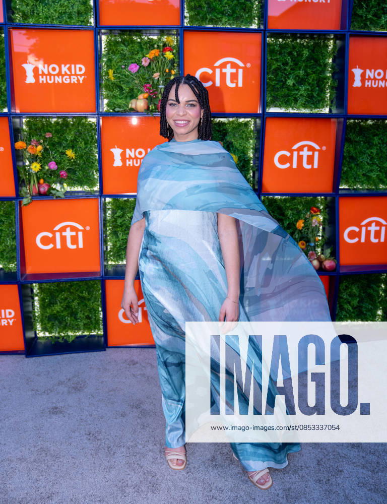 Blair Imani arrives on the red carpet of the Night Out for No Kid Hungry event at Rolling Greens.1005 Mateo Street in Los Angeles California on Apr. 12, 2026. Los Angeles United States - ZUMAt169 20260411_zep_t169_003