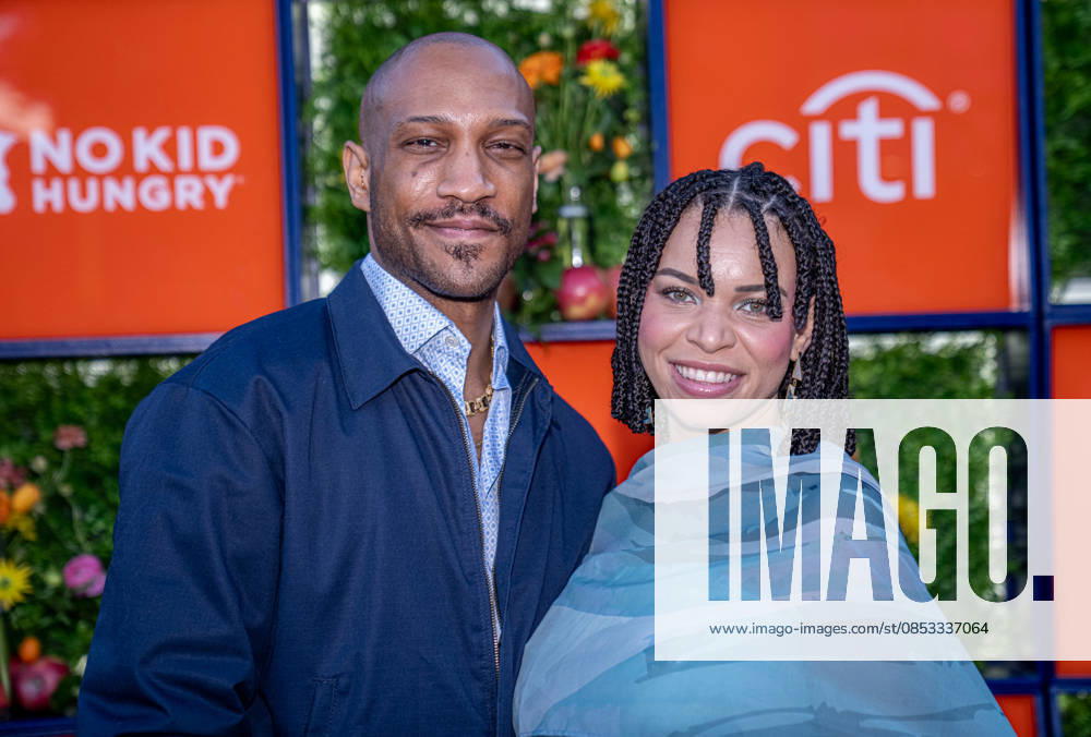 Atlas Ali and Blair Imani arrives on the red carpet of the Night Out for No Kid Hungry event at Rolling Greens.1005 Mateo Street in Los Angeles California on Apr. 12, 2026. Los Angeles United States - ZUMAt169 20260411_zep_t169_009