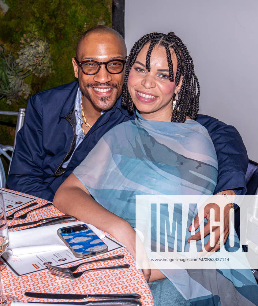 Atlas Ali and Blair Iman hug during the Night Out for No Kid Hungry event at Rolling Greens 1005 Mateo Street in Los Angeles California on Apr. 12, 2026. Los Angeles United States - ZUMAt169 20260411_zep_t169_017