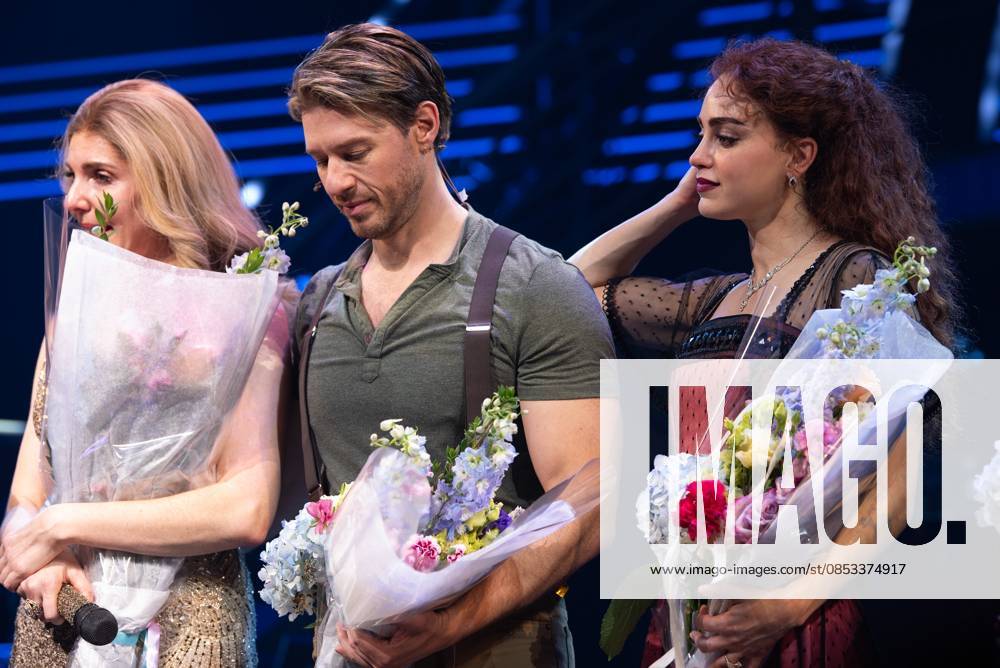 Marla Mindelle, Constantine Rousouli, Melissa Barrera on stage for TITANIQUE Opening Night on Broadway Curtain Call, St. James Theatre, New York, NY, April 12, 2026. Photo By: Simon Lindenblatt Everett Collection TITANIQUE Opening Night on Broadway Curtain Call PUBLICATIONXNOTxINxCANxCHNxFRAxITAxJPNxNORxPOLxRUSxESPxUKxUSA