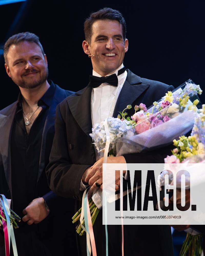 Brad Greer, John Riddle on stage for TITANIQUE Opening Night on Broadway Curtain Call, St. James Theatre, New York, NY, April 12, 2026. Photo By: Simon Lindenblatt Everett Collection TITANIQUE Opening Night on Broadway Curtain Call PUBLICATIONXNOTxINxCANxCHNxFRAxITAxJPNxNORxPOLxRUSxESPxUKxUSA