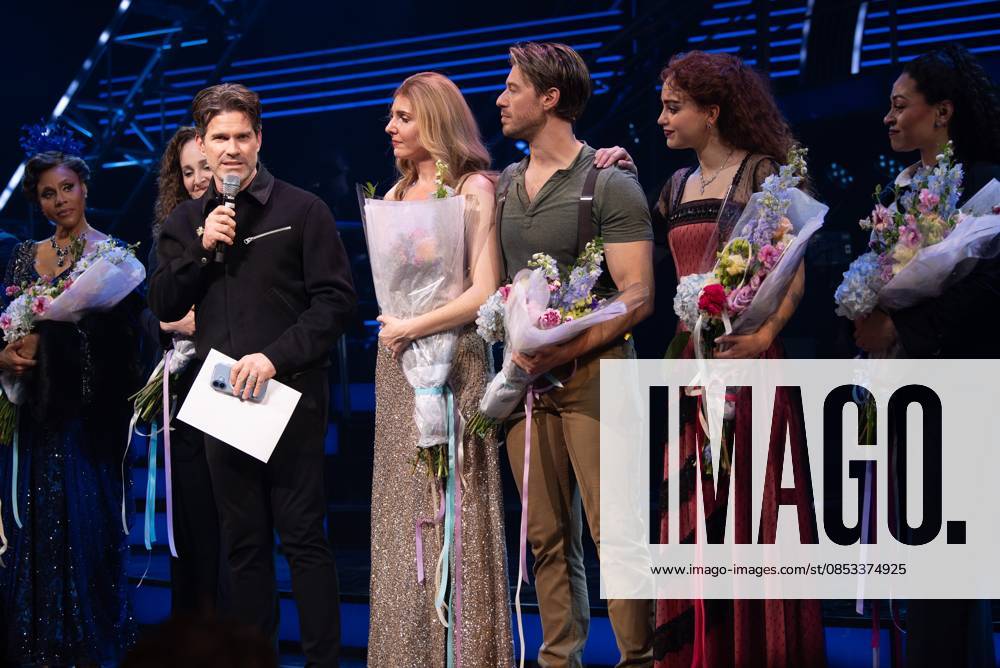 Deborah Cox, Sara Gallo, Tye Blue, Marla Mindelle, Constantine Rousouli, Melissa Barrera, Kristina Leopold on stage for TITANIQUE Opening Night on Broadway Curtain Call, St. James Theatre, New York, NY, April 12, 2026. Photo By: Simon Lindenblatt Everett Collection TITANIQUE Opening Night on Broadway Curtain Call PUBLICATIONXNOTxINxCANxCHNxFRAxITAxJPNxNORxPOLxRUSxESPxUKxUSA