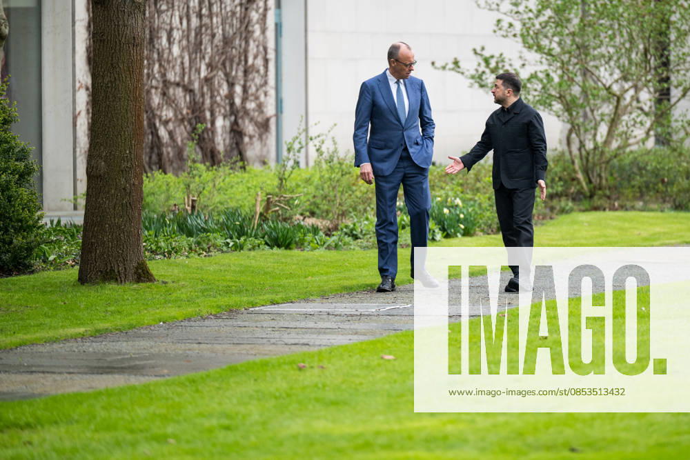 Federal Chancellor Friedrich Merz receives the Ukrainian President Volodymyr Selenskyj on the occasion of the German-Ukrainian government consultations at the Federal Chancellery in Berlin on 14 April 2026 Photo Bildgehege German-Ukrainian government consultations