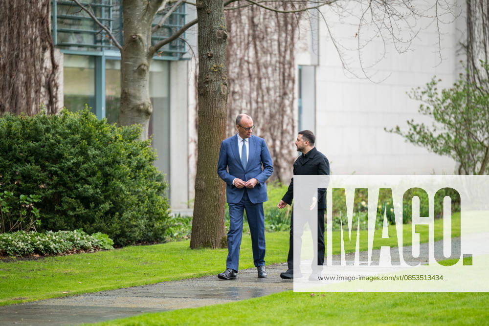 Federal Chancellor Friedrich Merz receives the Ukrainian President Volodymyr Selenskyj on the occasion of the German-Ukrainian government consultations at the Federal Chancellery in Berlin on 14 April 2026 Photo Bildgehege German-Ukrainian government consultations
