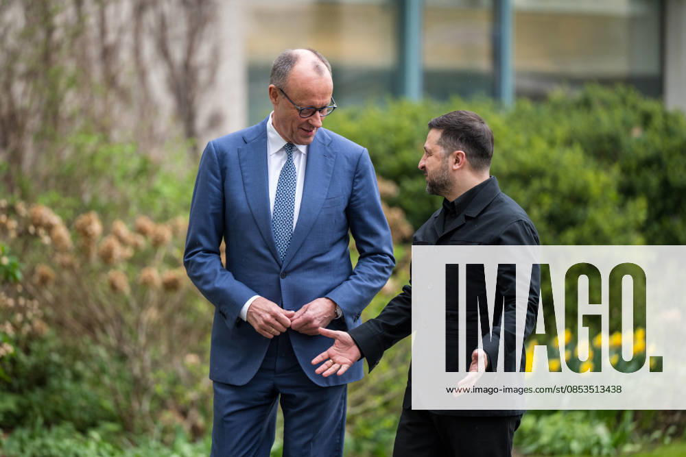 Federal Chancellor Friedrich Merz receives the Ukrainian President Volodymyr Selenskyj on the occasion of the German-Ukrainian government consultations at the Federal Chancellery in Berlin on 14 April 2026 Photo Bildgehege German-Ukrainian government consultations
