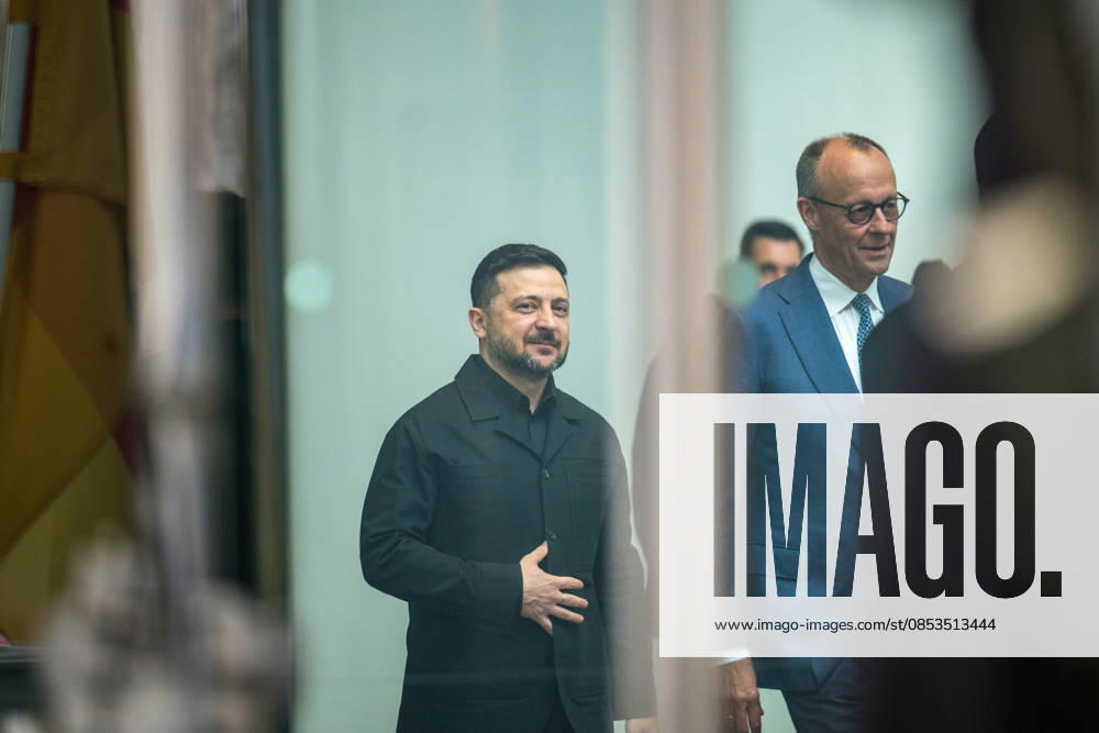 Federal Chancellor Friedrich Merz receives the Ukrainian President Volodymyr Selenskyj on the occasion of the German-Ukrainian government consultations at the Federal Chancellery in Berlin on 14 April 2026 Photo Bildgehege German-Ukrainian government consultations