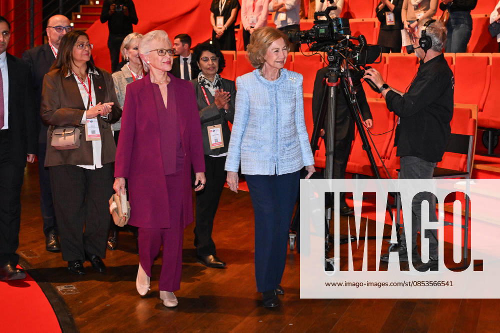 Royals At 37th Global Conference of Alzheimer Disease International - Lyon Princess Muna Al Hussein, Queen Sofía of Spain attending the 37th Global Conference of Alzheimer’s Disease International (ADI) in Lyon, France on April 14, 2026. Photo by Julien Reynaud APS-Medias ABACAPRESS.COM Lyon France