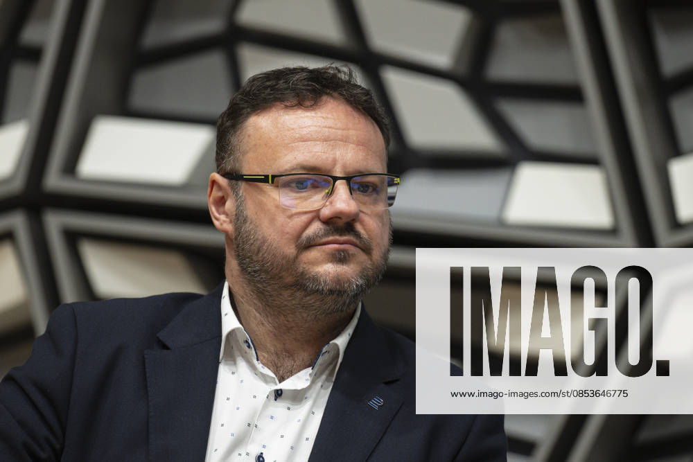 Czech Radio (CRo) Director General Rene Zavoral at a press conference to introduce the new visual identity on the occasion of the 100th season of the Prague Radio Symphony Orchestra (SOCR), in Prague, Czech Republic, on April 15, 2026. (CTKxPhoto MichalxKamaryt) CTKPhotoP2026041504799 CTKPhotoP2026041504799