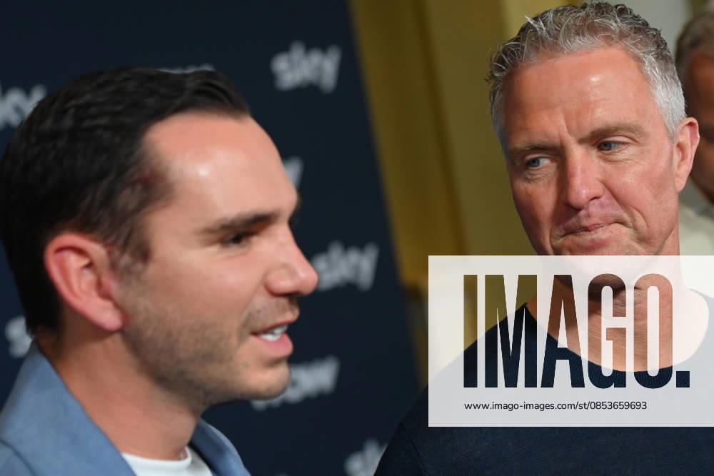 Ralf SCHUMACHER with partner Etienne BOUSQUET CASSAGNE Munich program presentation SKY SPOTLIGHT, Sky Originals on 15 04 2026 at the Hotel Bayerischer Hof