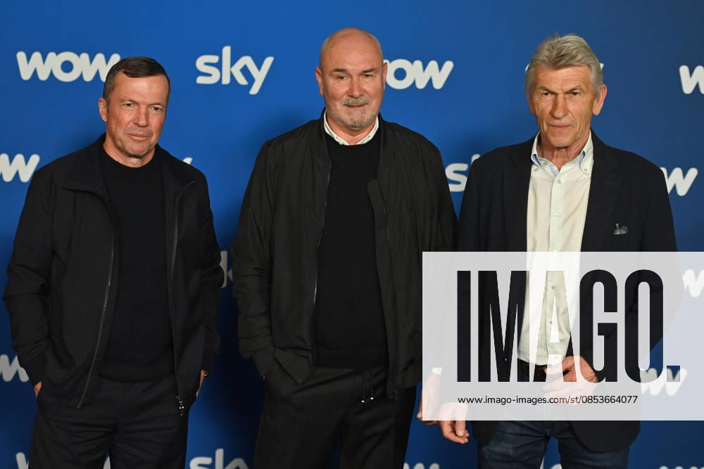 From left Lothar MATHAEUS Raimond AUMANN, Klaus AUGENTHALER Munich program presentation SKY SPOTLIGHT, Sky Originals on 15 04 2026 at the Hotel Bayerischer Hof