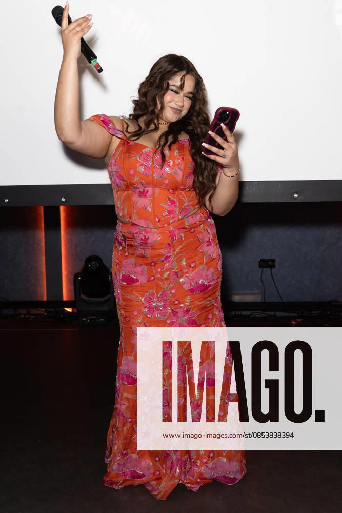 The Apprentice 2026, held at Amazing Grace in London - 16 Apr 2026 Karishma Vijay, winner of the 20th series of The Apprentice, giving a speech at the final show Watch Party with other contestants from the show, held at Amazing Grace. London United Kingdom