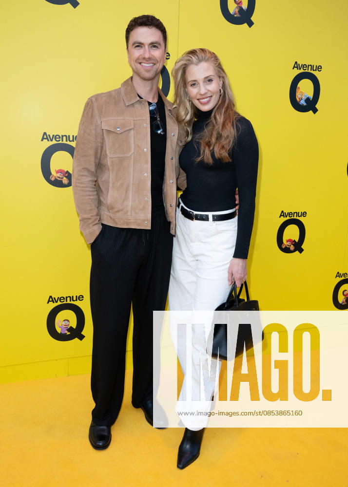 Richard Fleeshman and Celinde Schoenmaker attends Avenue Q Press Night at the Shaftesbury Theatre in London, England. UK. Thursday 16th April 2026.
