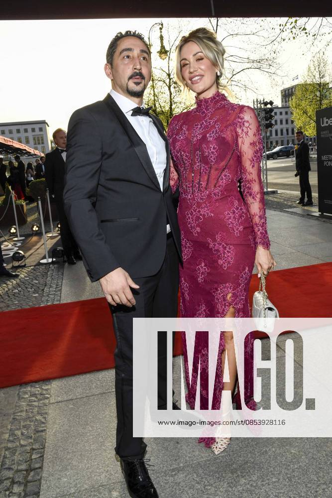 ABB PRESS BALL Eko Fresh with wife Sarah Bora as guest at the 73 Federal Press Ball at the Hotel Adlon Kempinski on 17 04 2026 in Berlin