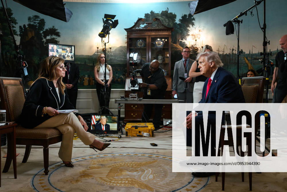 Donald Trump Fox Interview President Donald J. Trump participates in an interview with Foxs Maria Bartiromo, Tuesday, April 14, 2026, in the Diplomatic Reception Room at the White House., Credit:Joyce N. Boghosian Avalon
