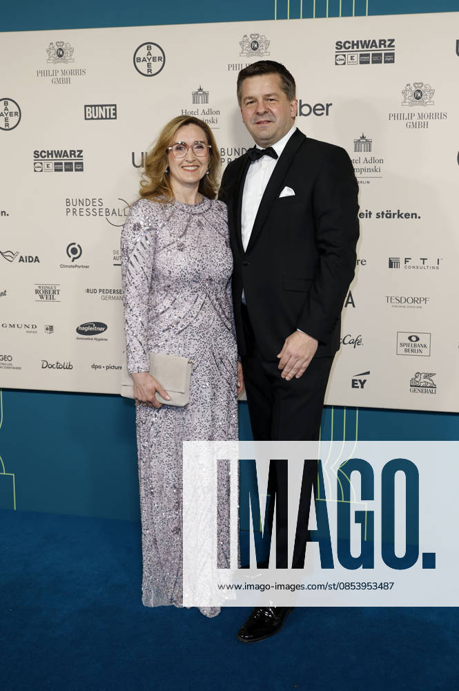 Sven Schulze with his wife Kati Schulze at the 73 Federal Press Ball 2026 at the Hotel Adlon Kempinski Berlin, 17 04 2026 Foto:xJ.xFuturexImagex bundespresseball_6420