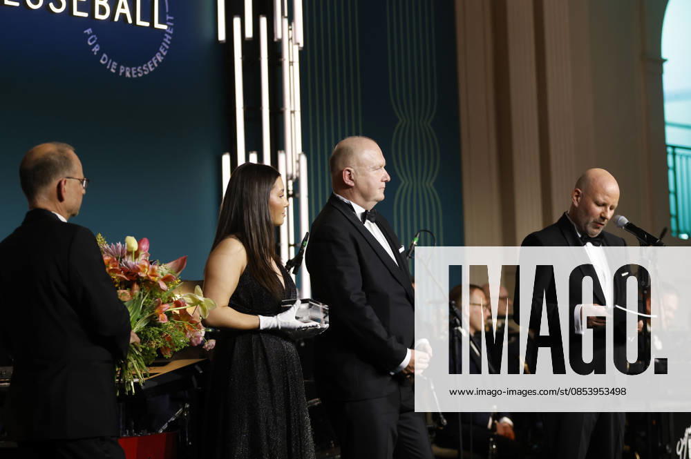 Andreas Rinke and Mathis Feldhoff at the 73 Federal Press Ball 2026 at the Hotel Adlon Kempinski Berlin, 17 04 2026 Foto:xJ.xFuturexImagex bundespresseball_6438