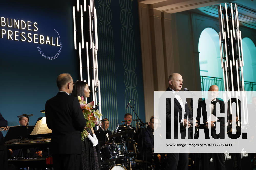 Andreas Rinke and Mathis Feldhoff at the 73 Federal Press Ball 2026 at the Hotel Adlon Kempinski Berlin, 17 04 2026 Foto:xJ.xFuturexImagex bundespresseball_6440