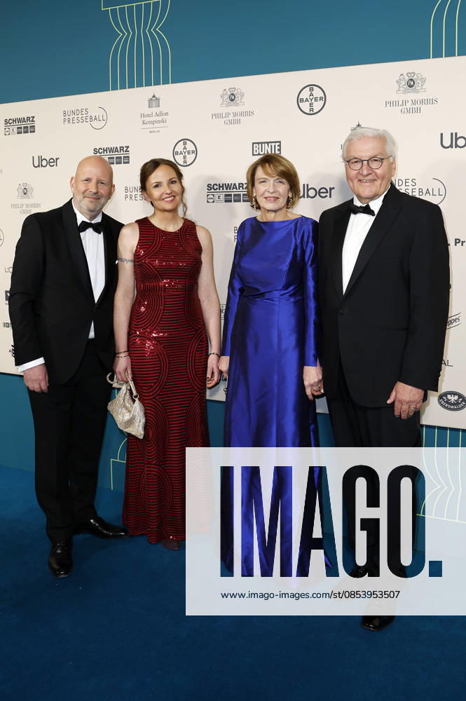 Mathis Feldhoff, Regina Kramer, Elke Büdenbender and Frank Walter Steinmeier at the 73 Federal Press Ball 2026 at the Hotel Adlon Kempinski Berlin, 17 04 2026 Foto:xJ.xFuturexImagex bundespresseball_6428
