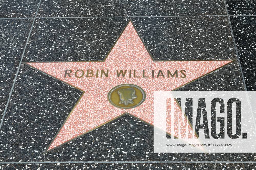 Star auf dem Hollywood Walk of Fame für Robin Williams, USA, Vereinigte Staaten von Amerika, Kalifornien: Los Angeles, Hollywood Star on the Hollywood Walk of Fame for Robin Williams, USA, USA, California: Los Angeles, Hollywood