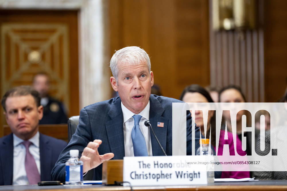 Secretary of Energy Chris Wright speaks during a Senate Energy and Natural Resources Committee hearing on the Department of Energy s budget request for fiscal year 2027 in the Dirksen Senate Office Building near the U.S. Capitol in Washington, DC on Tuesday, April 21, 2026. Wright has warned that gas prices may not drop below $3 until next year, which the Trump Administration claims is totally wrong. WAP20260421308 BONNIExCASH
