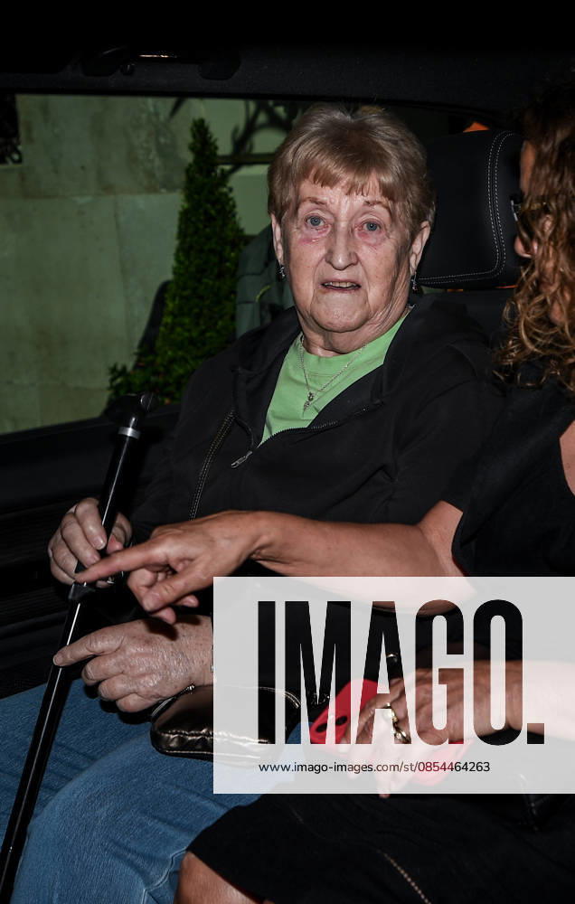 **NO WEB OR NEWSPAPERS FOR ITALY ONLY** Liam Gallagher and his mother, Peggy, leave the Hotel Eden on Via Ludovisi. Pictured: Peggy Gallagher, Liam s mother.